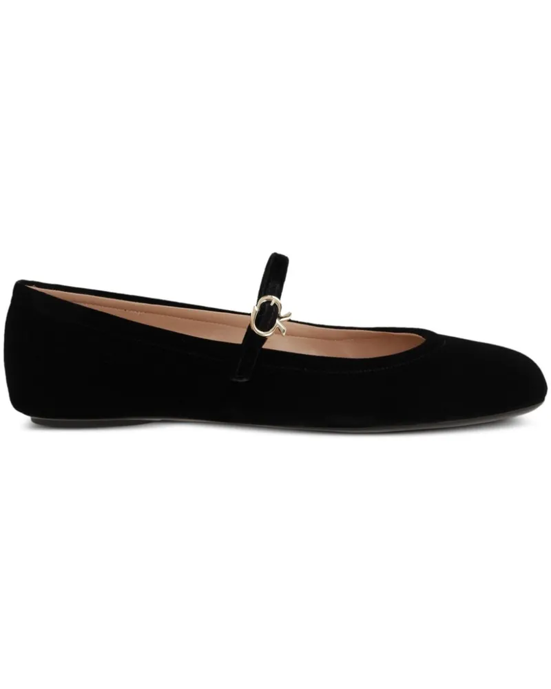 Gianvito Rossi Mary Ballerinas - Schwarz Schwarz