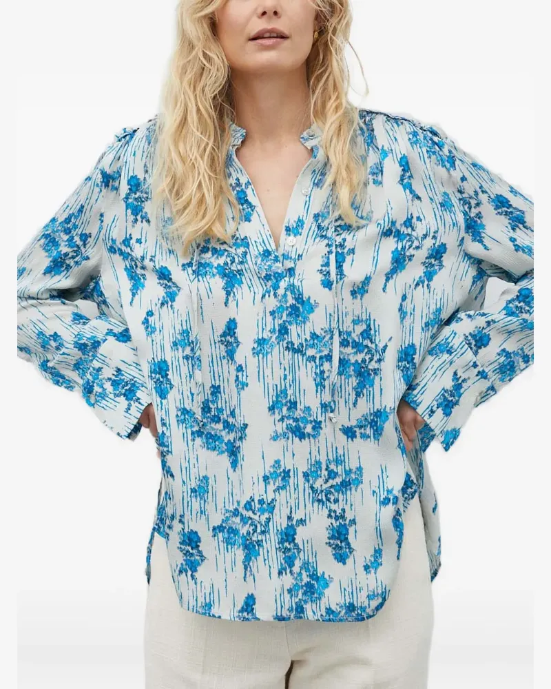 Day Birger et Mikkelsen Bluse mit Blumen-Print - Blau Blau