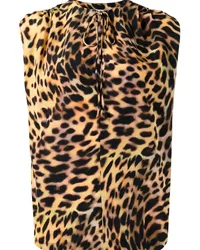 Stella McCartney Seidenbluse mit Leoparden-Print Braun