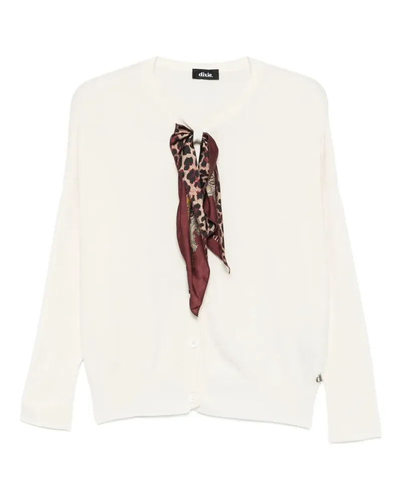 Dixie attached-scarf cardigan - Weiß Weiß