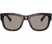 Eckige Sonnenbrille in Schildpattoptik - Braun