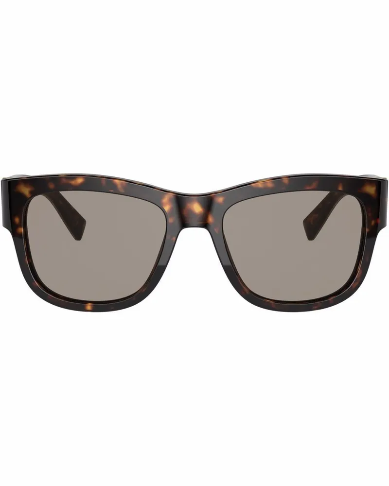 Dolce & Gabbana Eckige Sonnenbrille in Schildpattoptik Braun