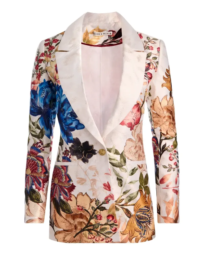 Alice + Olivia Denny floral-print blazer - Nude Nude