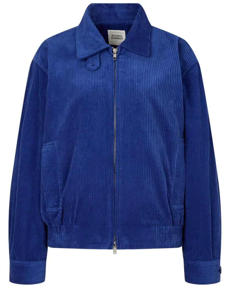STUDIO TOMBOY Bomberjacke in Cordoptik - Blau Blau