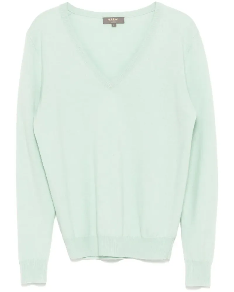 N.Peal Phoebe Pullover mit V-Ausschnitt - Grün Grün