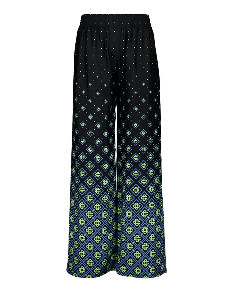 Casablanca Paris monogram palazzo pants - Schwarz Schwarz