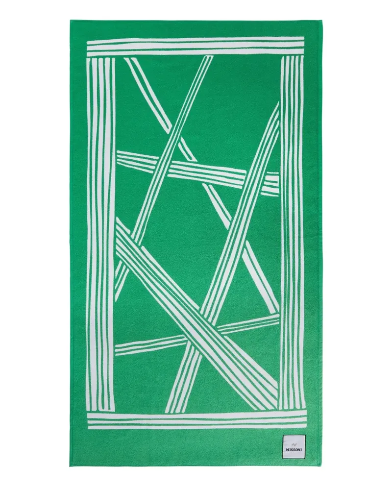 Missoni Home Gestreiftes Badetuch - Grün Grün