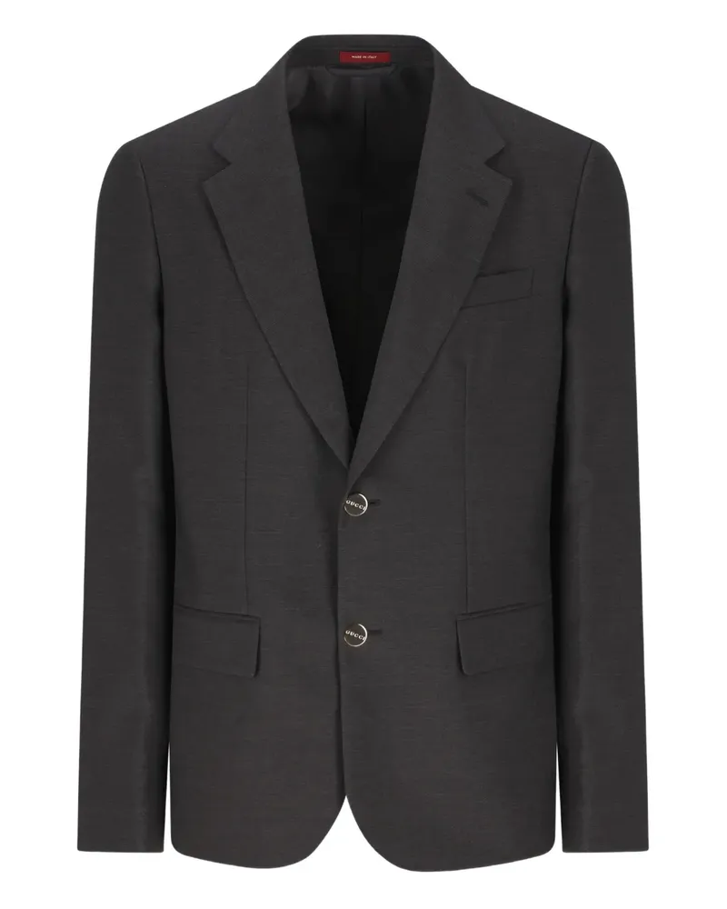 Gucci single-breasted wool blazer - Grau Grau