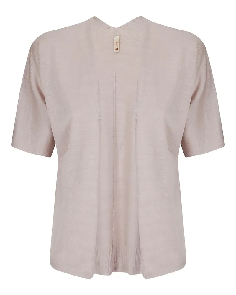 Stefano Mortari T-Shirt mit Henley-Kragen - Nude Nude