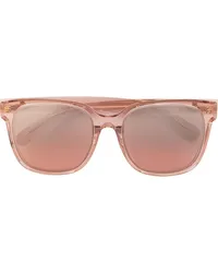 Moncler Sonnenbrille mit eckigem Gestell Rosa