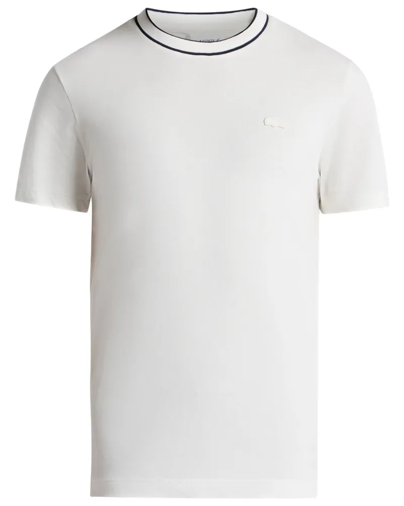 Lacoste T-Shirt mit Logo-Patch - Weiß Weiß