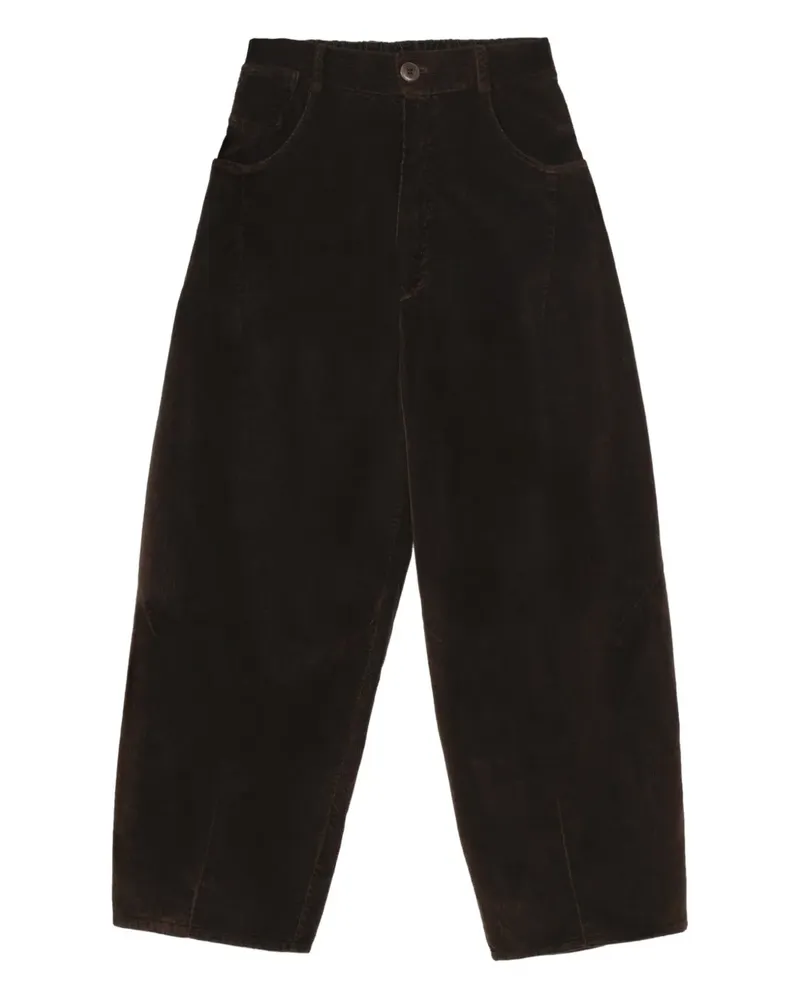 CORDERA corduroy-effect trousers - Braun Braun
