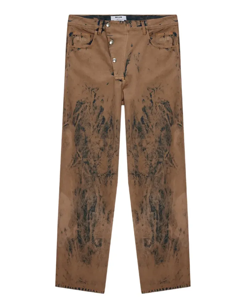 MSGM Jeans mit Print - Braun Braun