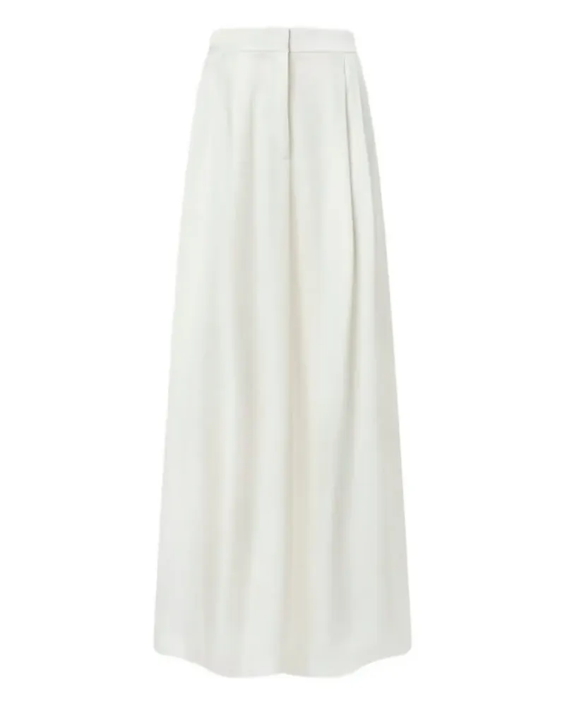 Pinko Wide-Leg-Hose mit Bundfalten - Weiß Weiß