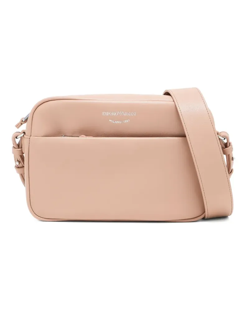 Emporio Armani Kleine Umhängetasche mit Logo - Nude Nude