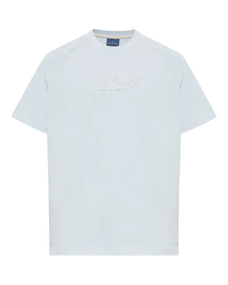 Paul & Shark T-Shirt mit Logo-Stickerei - Blau Blau