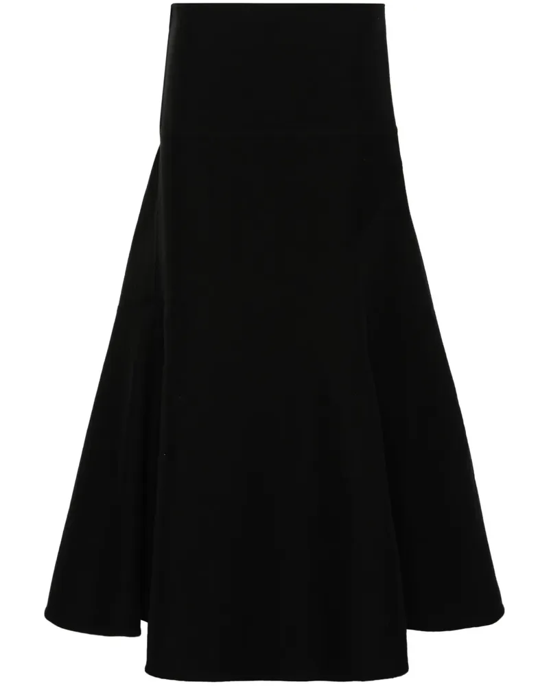 Jil Sander Twill-Rock aus Baumwollgemisch - Schwarz Schwarz