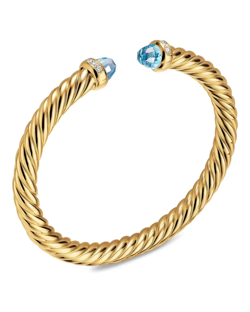 David Yurman 18K yellow gold topaz diamond Cablespira® Flex bracelet Gold