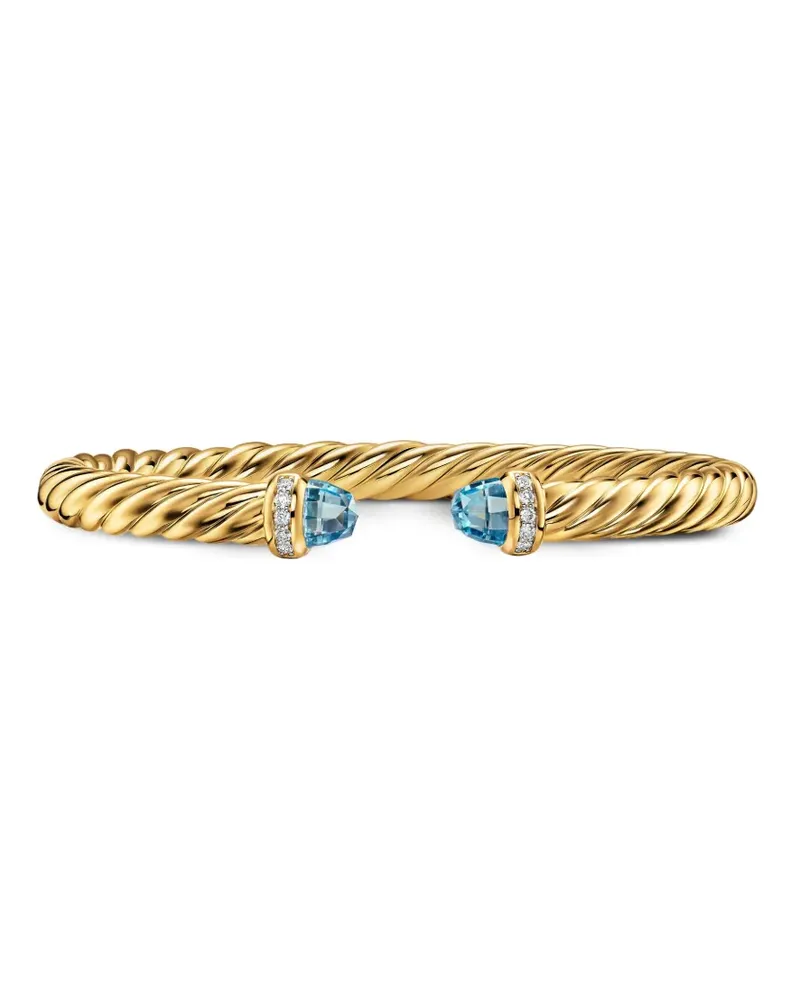 David Yurman 18kt Cablespira® Flex Gelbgoldarmband mit Diamanten Gold