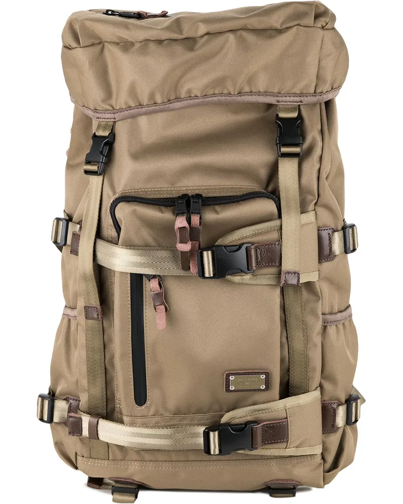 AS2OV Rucksack mit kastigem Design - Braun Braun
