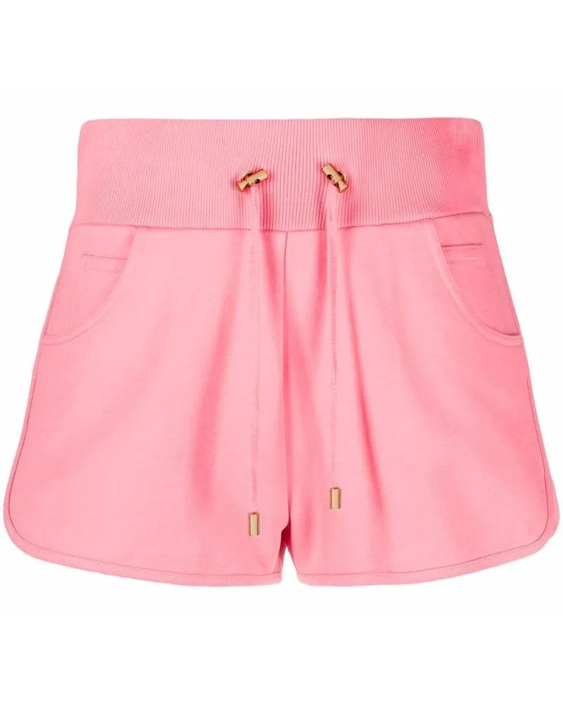 Balmain Shorts mit Logo-Print - Rosa Rosa