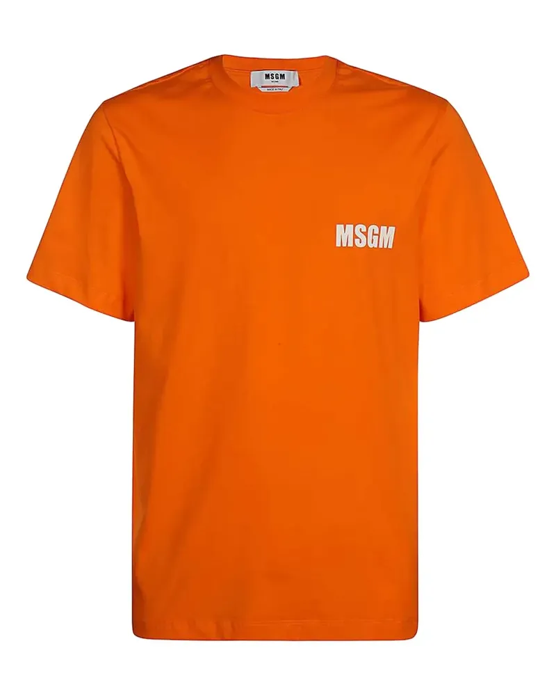 MSGM T-Shirt mit Logo-Print - Orange Orange