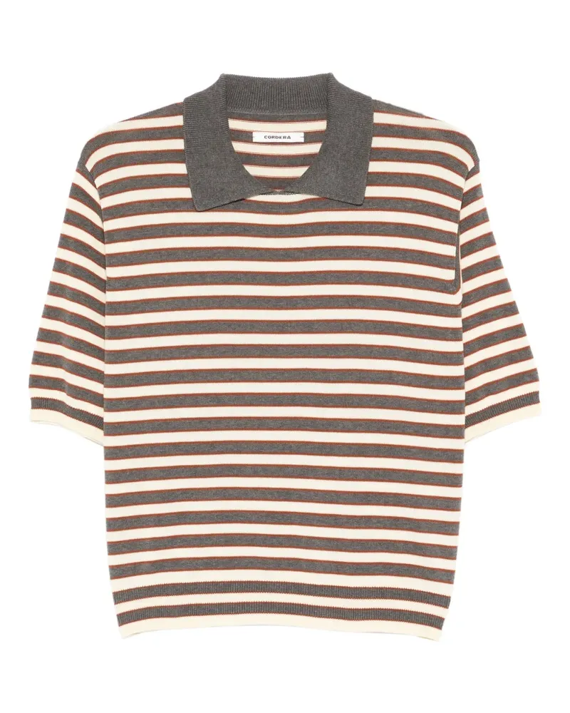 CORDERA striped polo shirt - Grau Grau