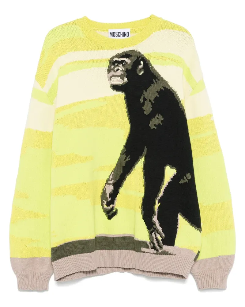 Moschino Klassischer Intarsien-Pullover - Grün Grün