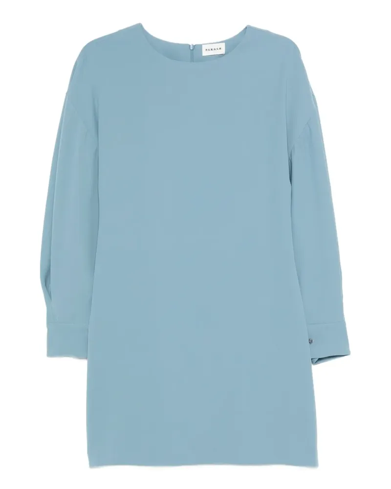P.A.R.O.S.H. P.A.R.O H. puff-sleeve round-neck dress - Blau Blau