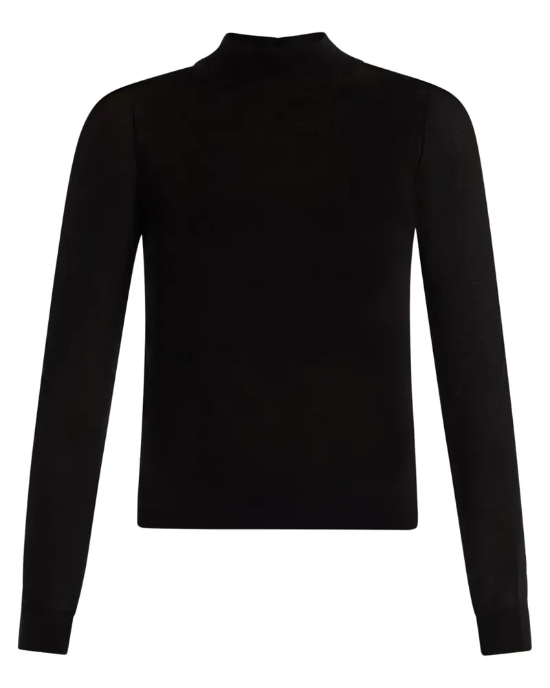 Michael Kors Semi-transparenter Pullover - Schwarz Schwarz