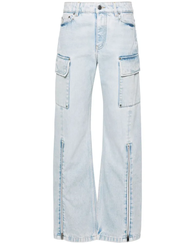 Stella McCartney Weite High-Rise-Jeans - Blau Blau