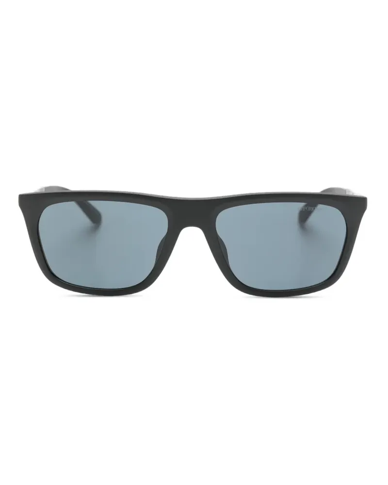 Emporio Armani Sonnenbrille mit eckigem Gestell - Grau Grau