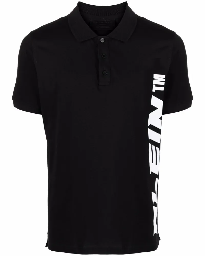 Philipp Plein Poloshirt mit Logo - Schwarz Schwarz