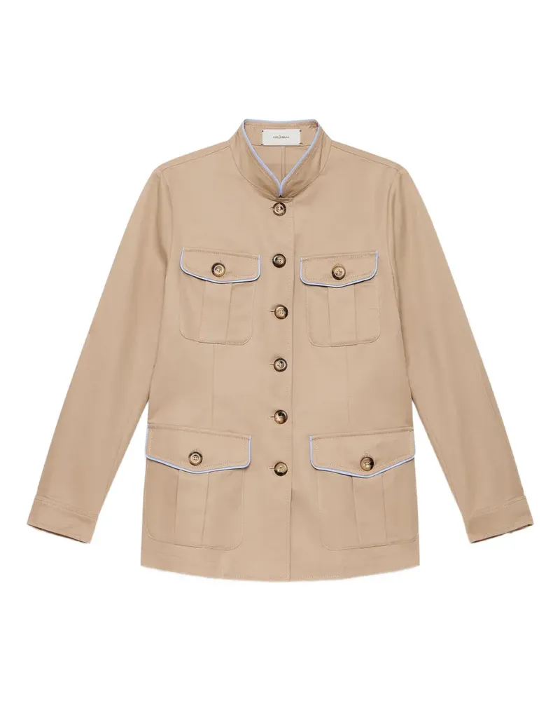 Maliparmi Tweed-Jacke mit Kontrastpaspeln - Nude Nude