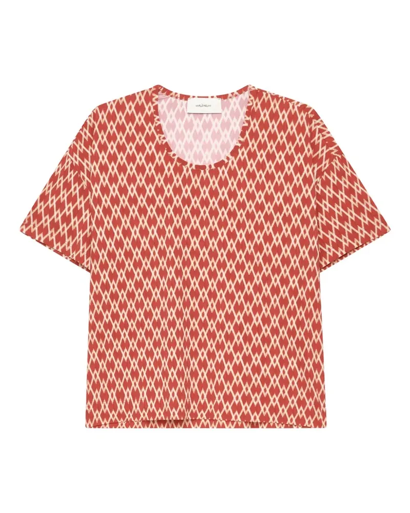 Maliparmi Diamond Glow geometric-print T-shirt - Rot Rot