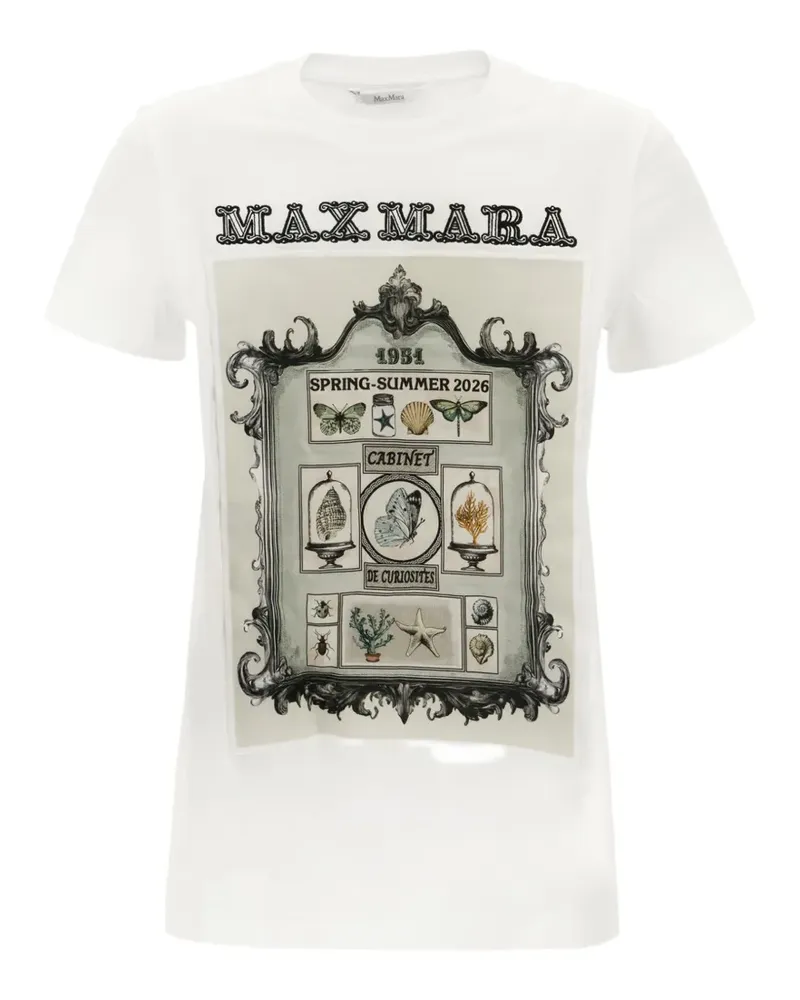 Max Mara graphic-print short-sleeve T-shirt - Weiß Weiß