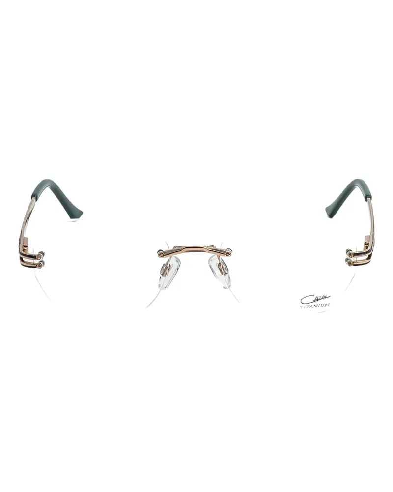 CAZAL 4319 rimless geometric-frame glasses - Gold Gold