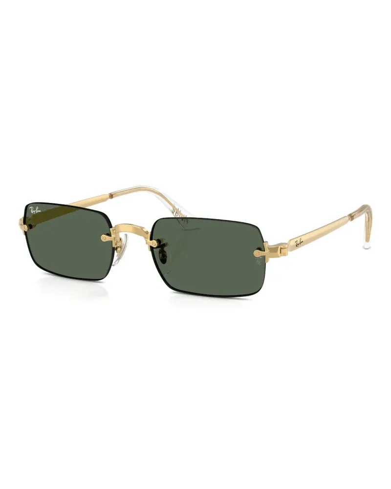 Ray Ban rectangle-frame sunglasses - Gold Gold