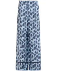 Marni Wide-Leg-Hose aus Seide Blau