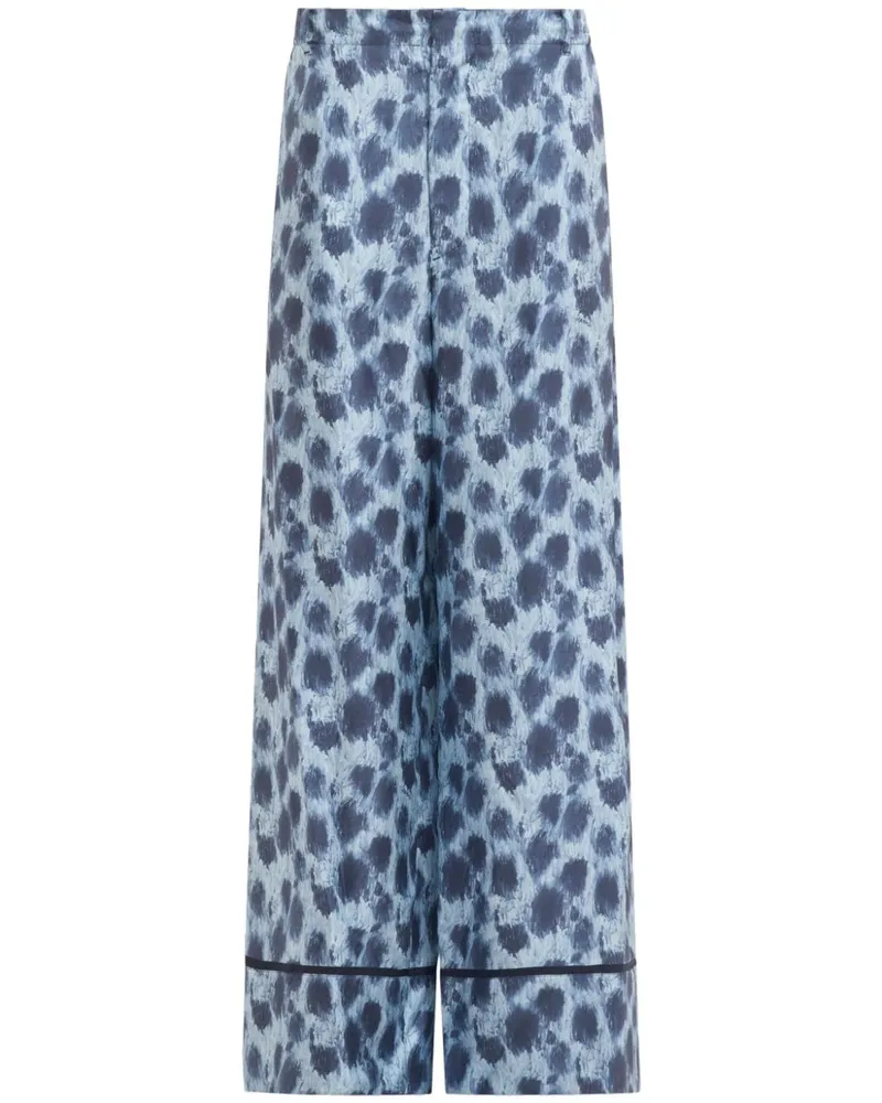 Marni Wide-Leg-Hose aus Seide - Blau Blau