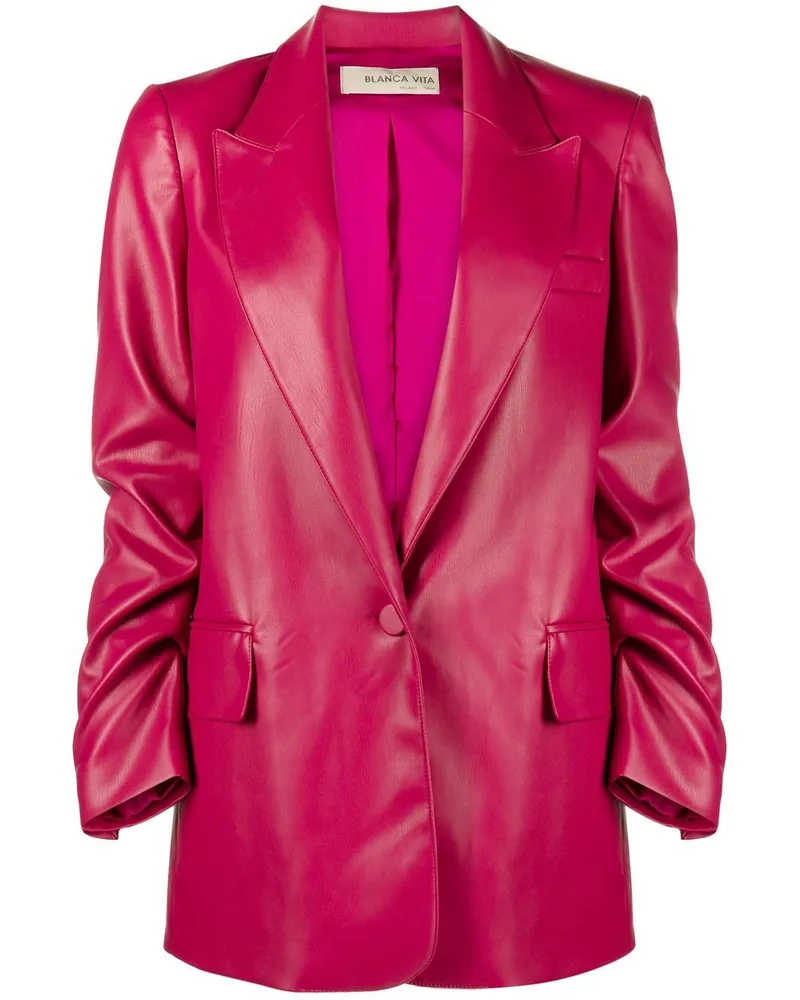 Blanca Blazer aus Faux-Leder Rosa