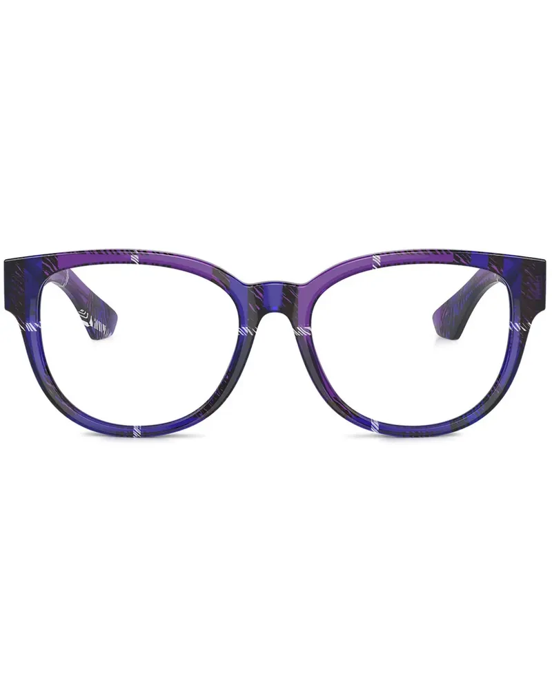 Burberry Brille mit Karomuster - Violett Violett