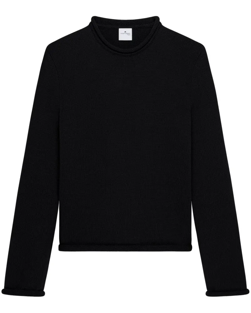 Courrèges Pullover mit Rundhalsausschnitt - Schwarz Schwarz