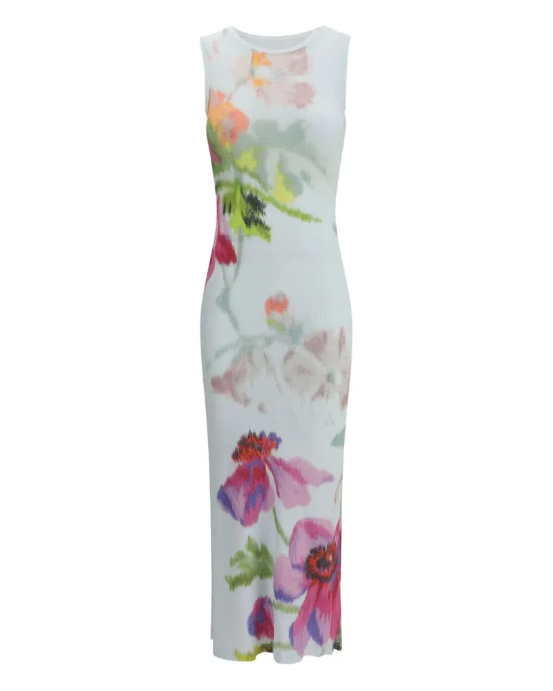 Loewe Kleid mit Blumen-Print - Weiß Weiß