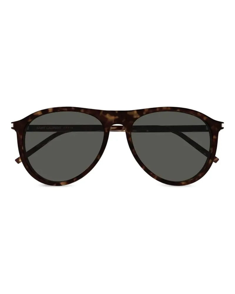 Saint Laurent Sonnenbrille mit Oversized-Gestell - Braun Braun