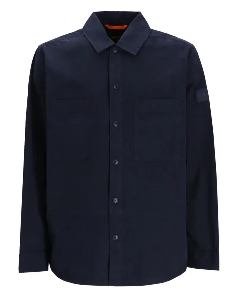HUGO BOSS Hemd mit aufgesetzter Tasche - Blau Blau
