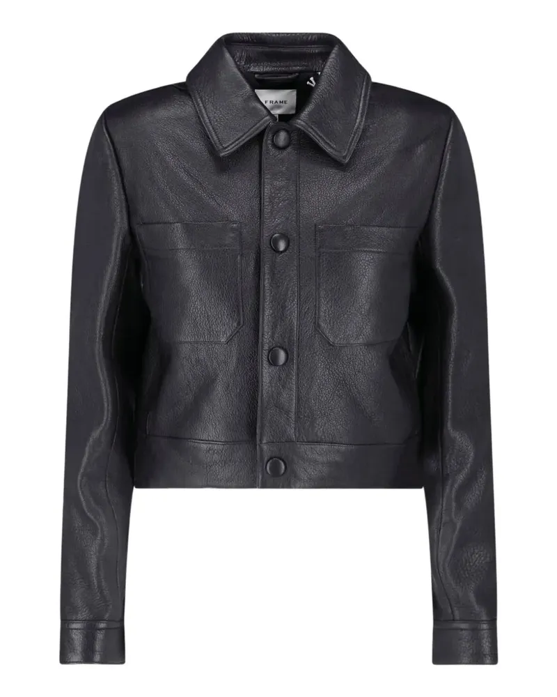 Frame Denim The Small Lederjacke - Schwarz Schwarz