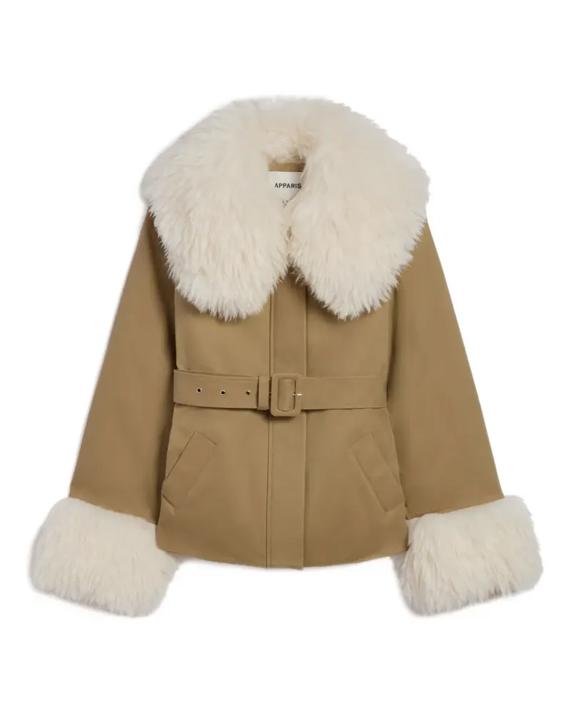 APPARIS Parker Jacke mit Gürtel - Nude Nude
