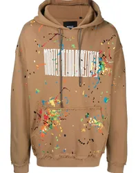 Mostly Heard Rarely Seen Hoodie mit Farbklecks-Print Braun