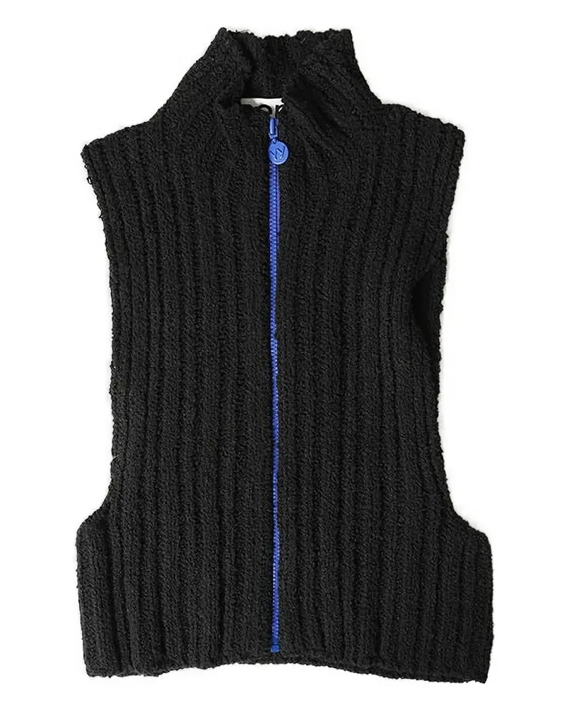 OPEN YY tricot-knit waistcoat - Schwarz Schwarz